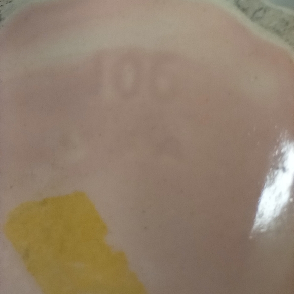 Vintage Pink Bamboo Style Handled Pitcher, Numbered and Made in USA, MCM - Picture 7 of 10